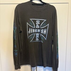 Long Sleeve Graphic Tee - Black